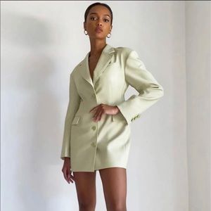 Aritzia Bodice Blazer Dress Pistachio